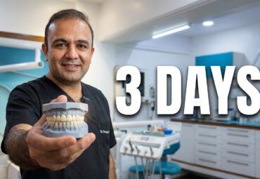 Dr. Swapnil Pande holding a dental implant model with '3 Days' text, representing New Smile in 3 Days and Immediate Dental Implant treatment in Mumbai.